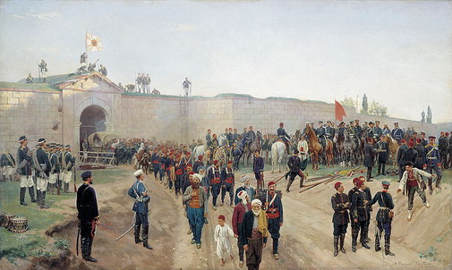 Сдача крепости Никополь 4 июля 1877 года